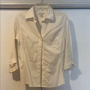Banana Republic white button down down shirt